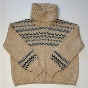 Fair isle turtleneck sweater